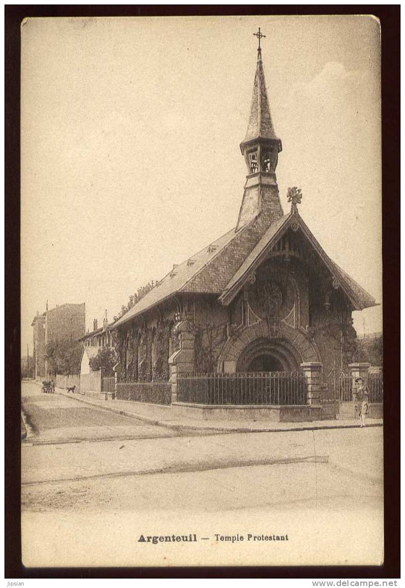 Cpa du 95 Argenteuil Temple protestant  Arg5  d´une importante collection sur Argenteuil