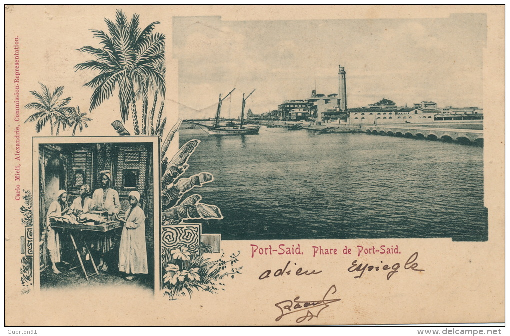 ( CPA EGYPTE )  PORT-SAÏD  /   Phare de Port-Saïd  -