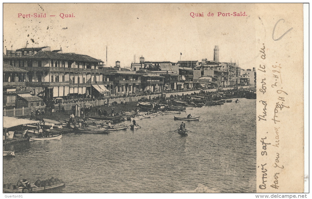 ( CPA EGYPTE )  PORT-SAÏD  /   Quai de Port Saïd  -