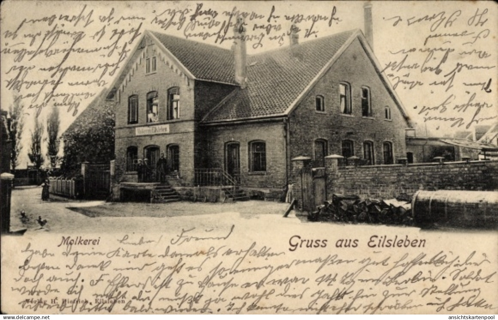 CPA Eilsleben in Saxe Anhalt, Molkerei