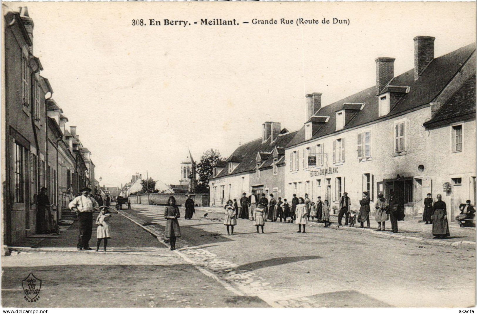 CPA En Berry Meillant Grande Rue Route de Dun (1392846)