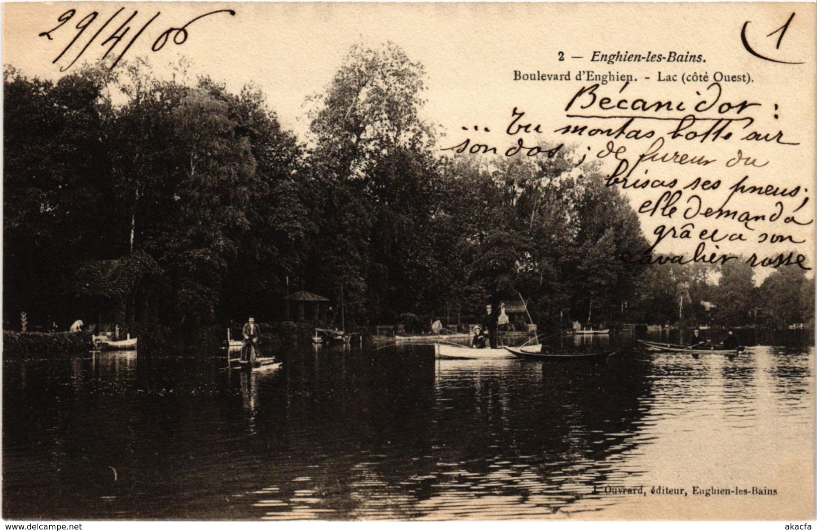 CPA ENGHIEN-les-BAINS - Boulevard d'ENGHIEN - Lac (cote Ouest) (290476)