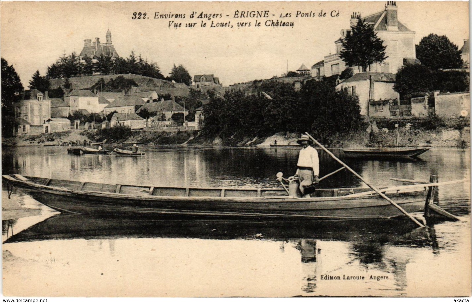 CPA Env. d'ANGERS - ERIGNE - Les PONTS-de-CÉ - Vue sur le Louet VERS (296558)