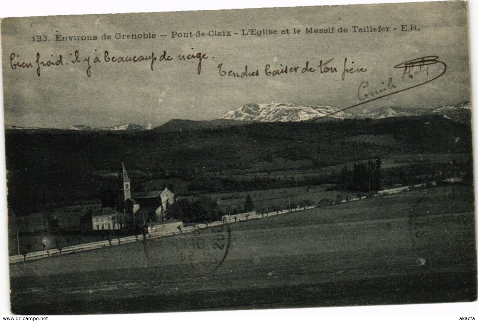 CPA Env. de GRENOBLE - PONT-de-CLAIX - L'Église et le Massif de... (241568)