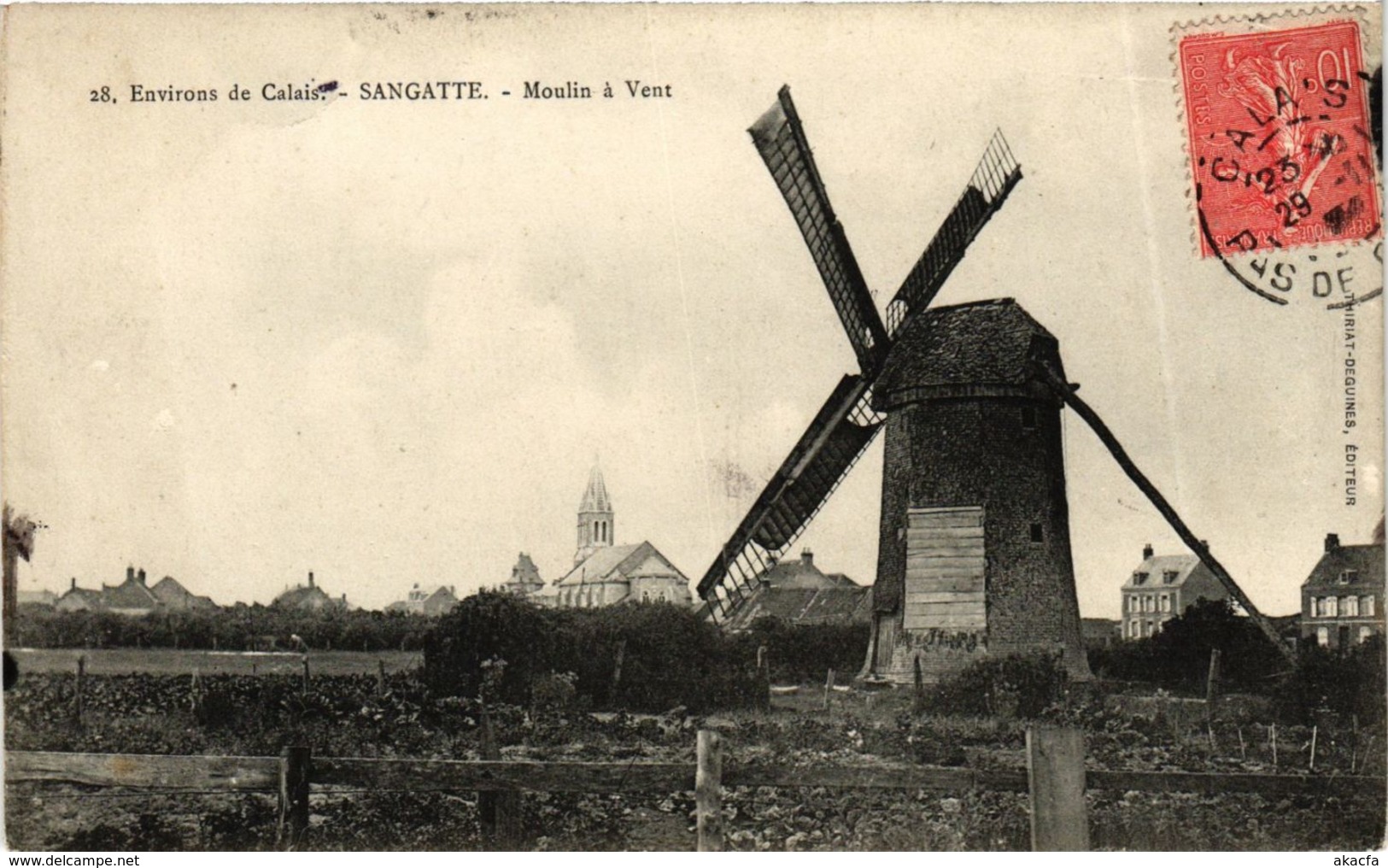 CPA Environs de CALAIS - SANGATTE - Moulin a Vent (976431)