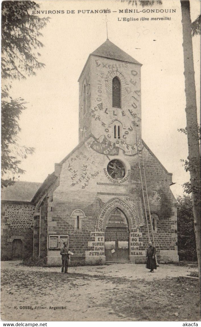 CPA Environs de PUTANGES - MENIL-GONDOUIN - L'Eglise (43768)