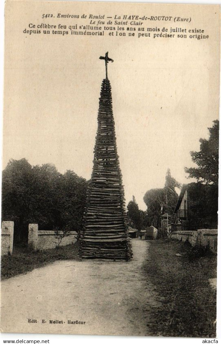 CPA Environs de ROUTOT - LA HAYE-de-ROUTOT - Le feu de St-Clair(182057)