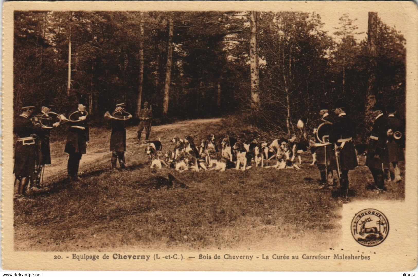 CPA Equipage de CHEVERNY - Bois de CHEVERNY - La Curée au Carrefour (128037)