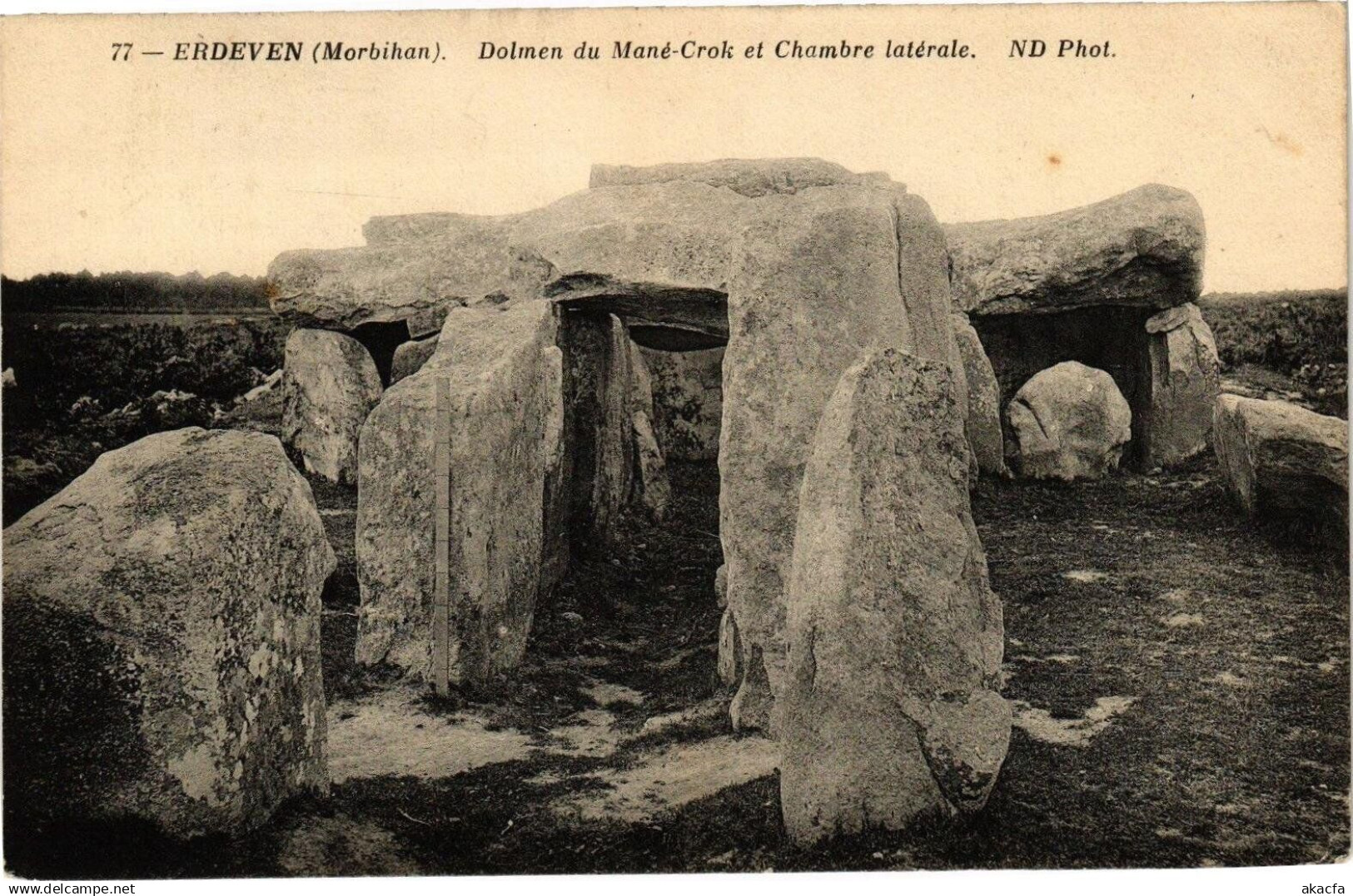 CPA ERDEVEN - Dolmen du Mane-Crok et Chambre laterale (205835)