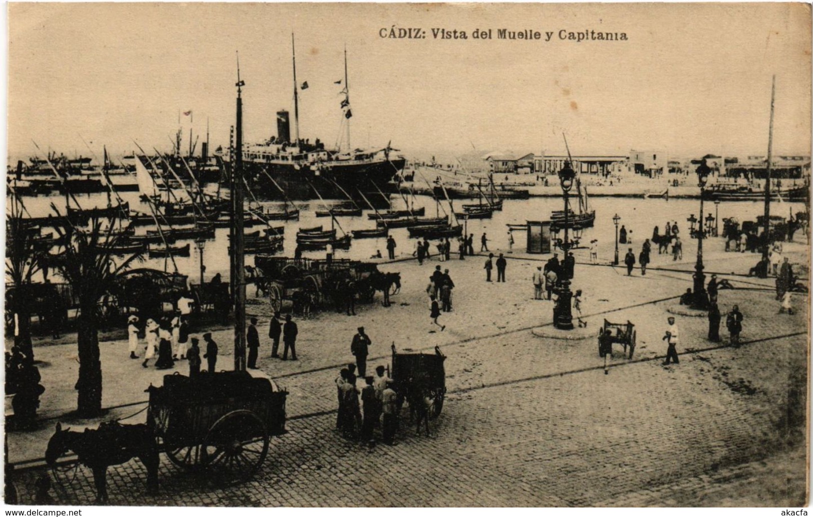 CPA Espagne CADIZ - Vista del Muelle y Capitana (304178)