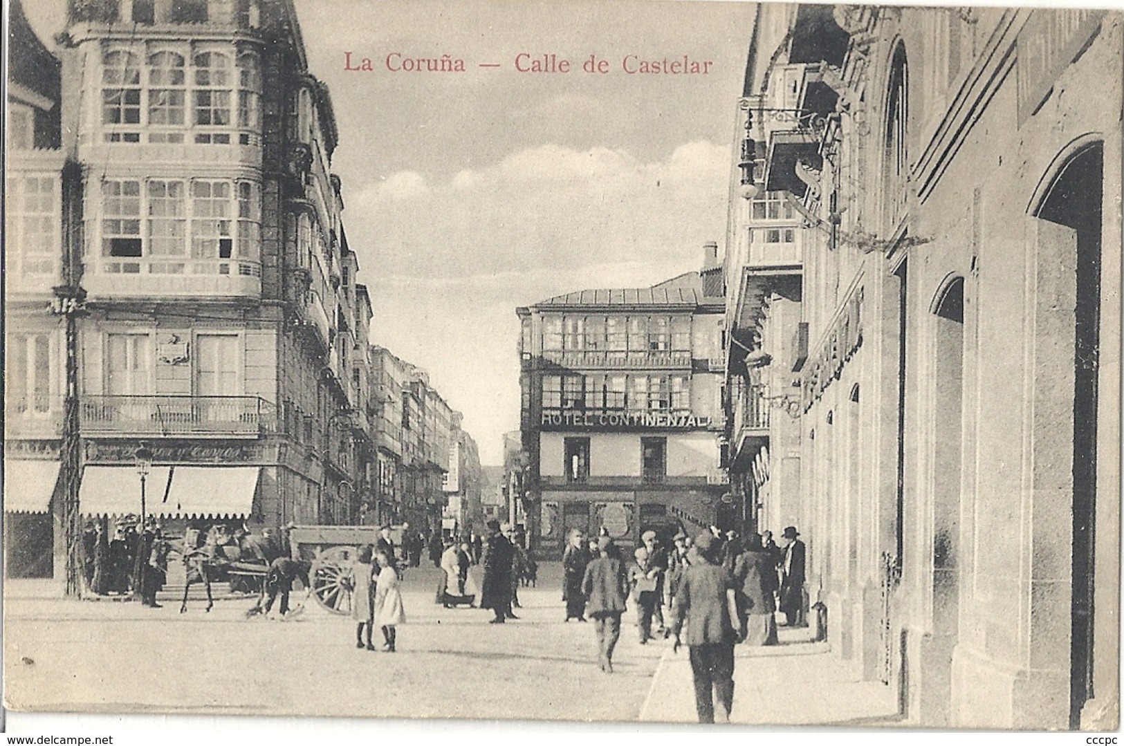 CPA Espagne La Coruña Calle de Castelar