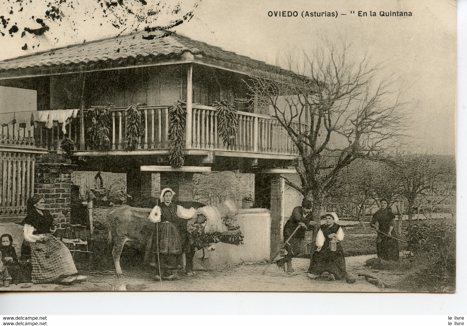 CPA ESPAGNE OVIEDO. EN LA QUINTANA 1912 - Espagne - 1912