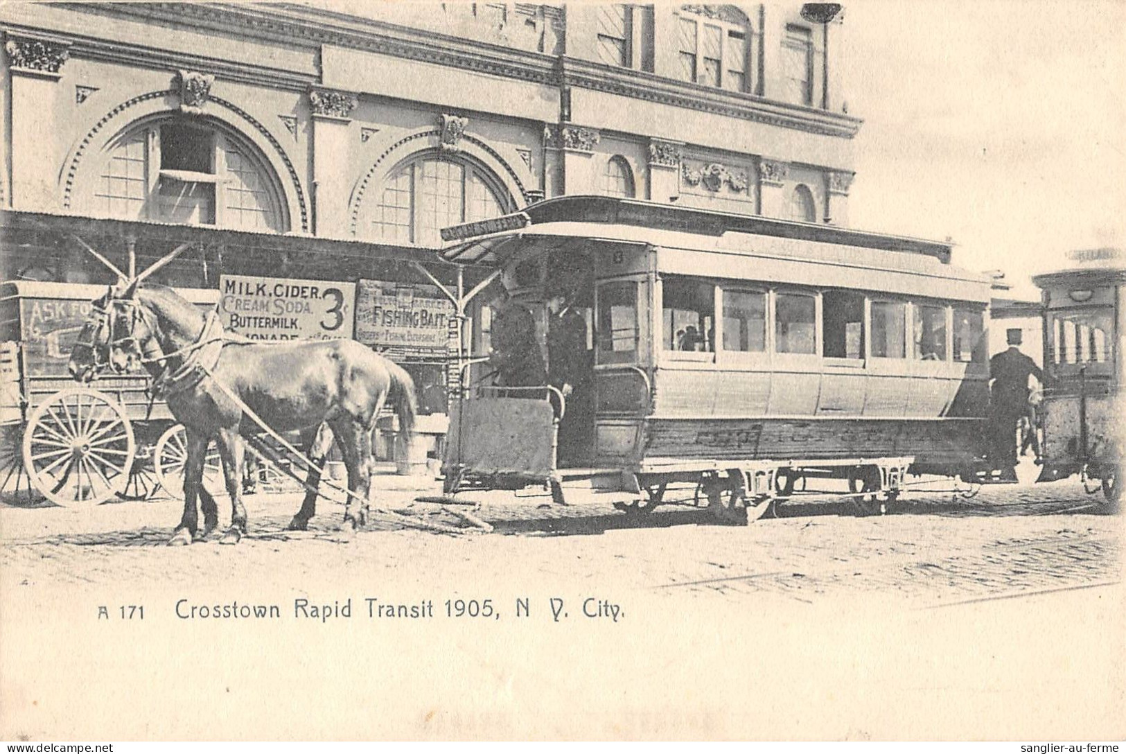 CPA ETATS UNIS D'AMERIQUE USA CROSSTOWN RAPID TRANSIT 1905 N.Y.CITY