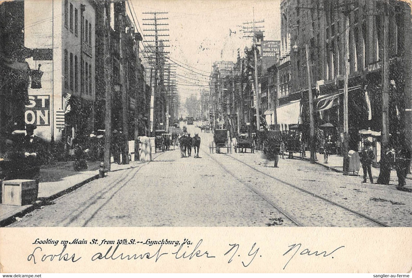 CPA ETATS UNIS LOOKING UP MAIN ST.FROM 10th St LYNCHBURG