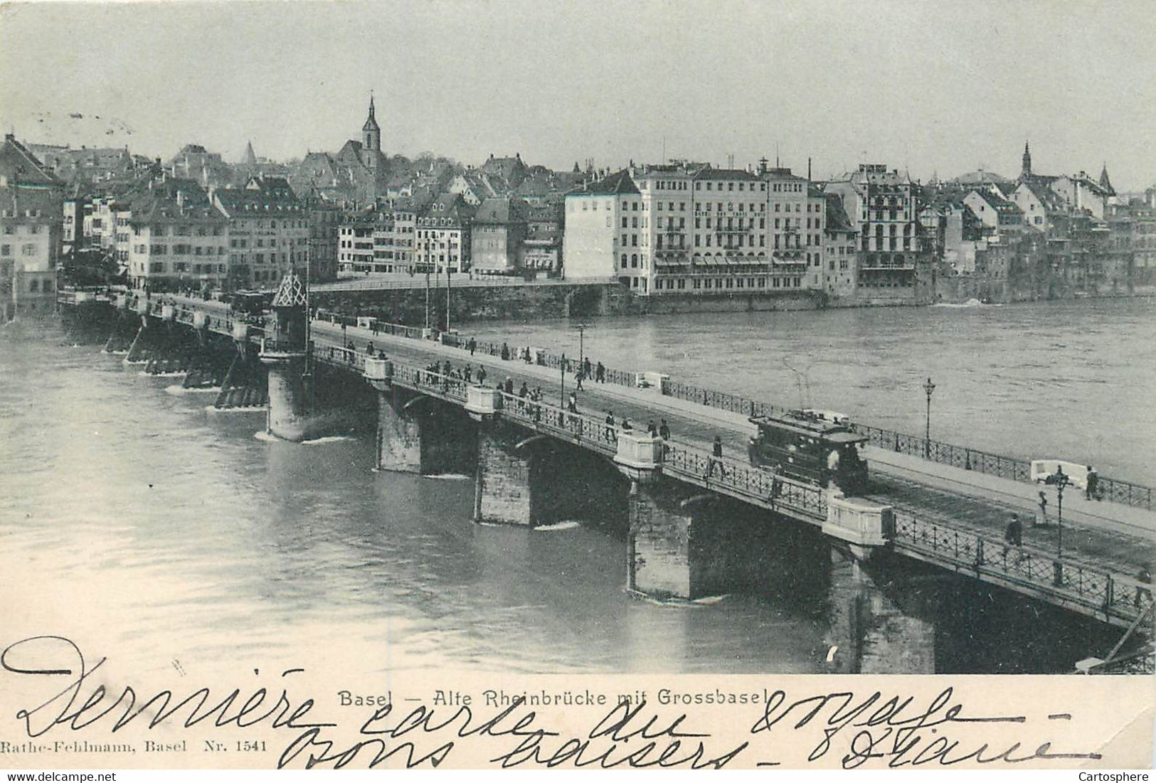 CPA Europe > Suisse > BS Bâle-Ville Basel Alte Rheinbrucke mit Grossbasel