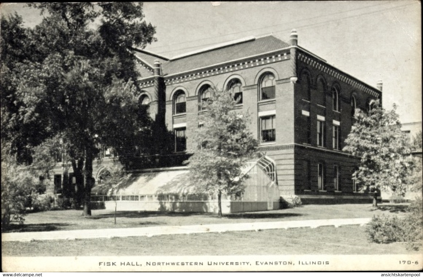 CPA Evanston Illinois USA, Fisk Hall, Northwestern University, Außenansicht