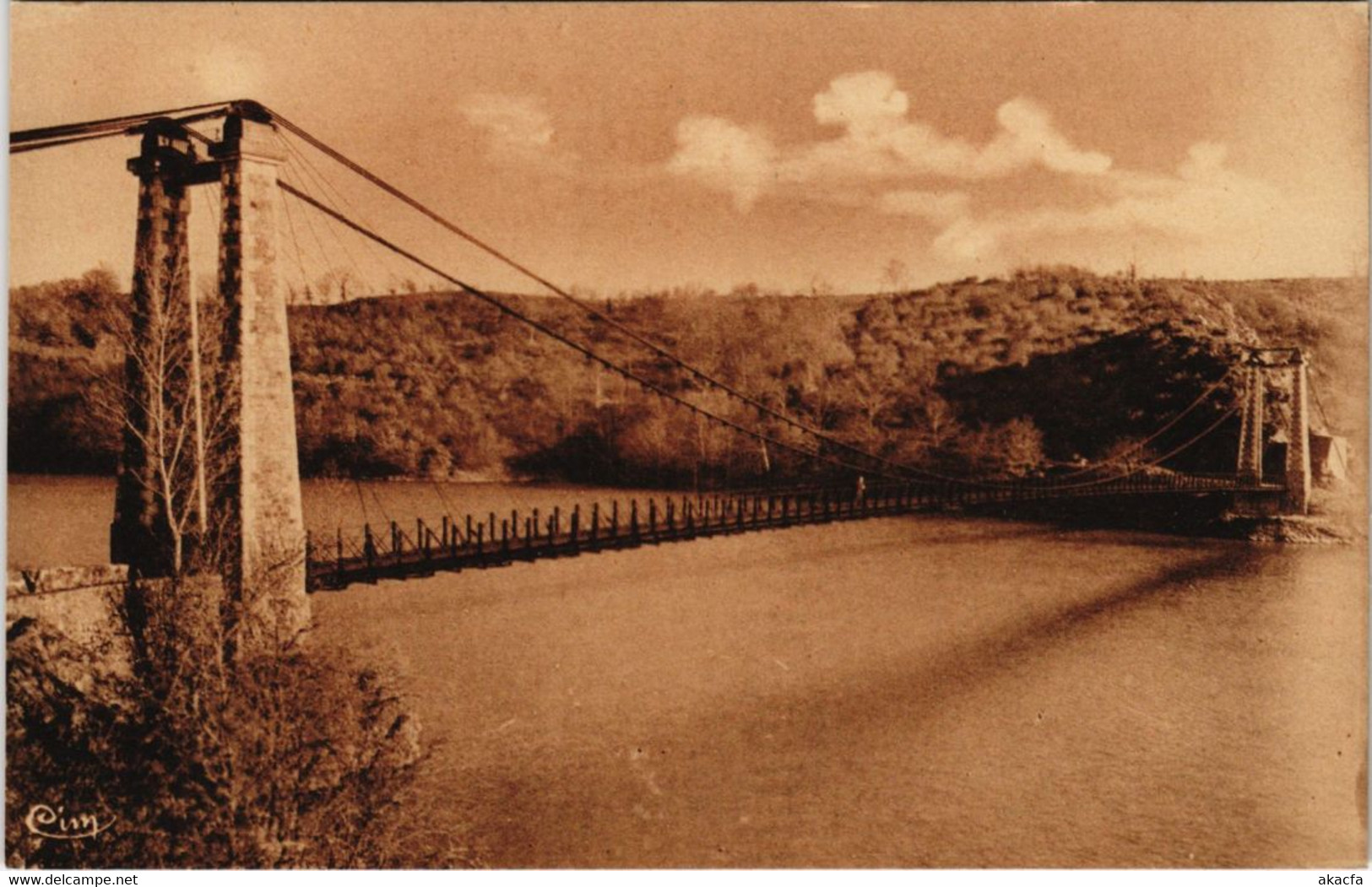 CPA Evaux les Bains Pont Suspendu de St.Marien FRANCE (1050313)