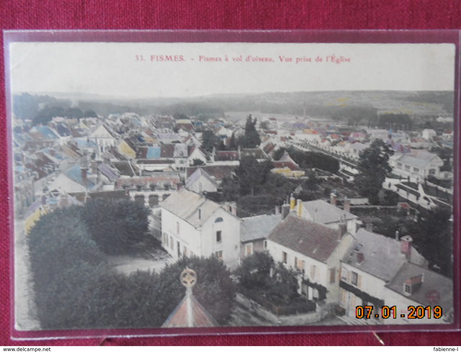 CPA - Fismes - Fismes à vol d'oiseau, Vue prise de l'Eglise