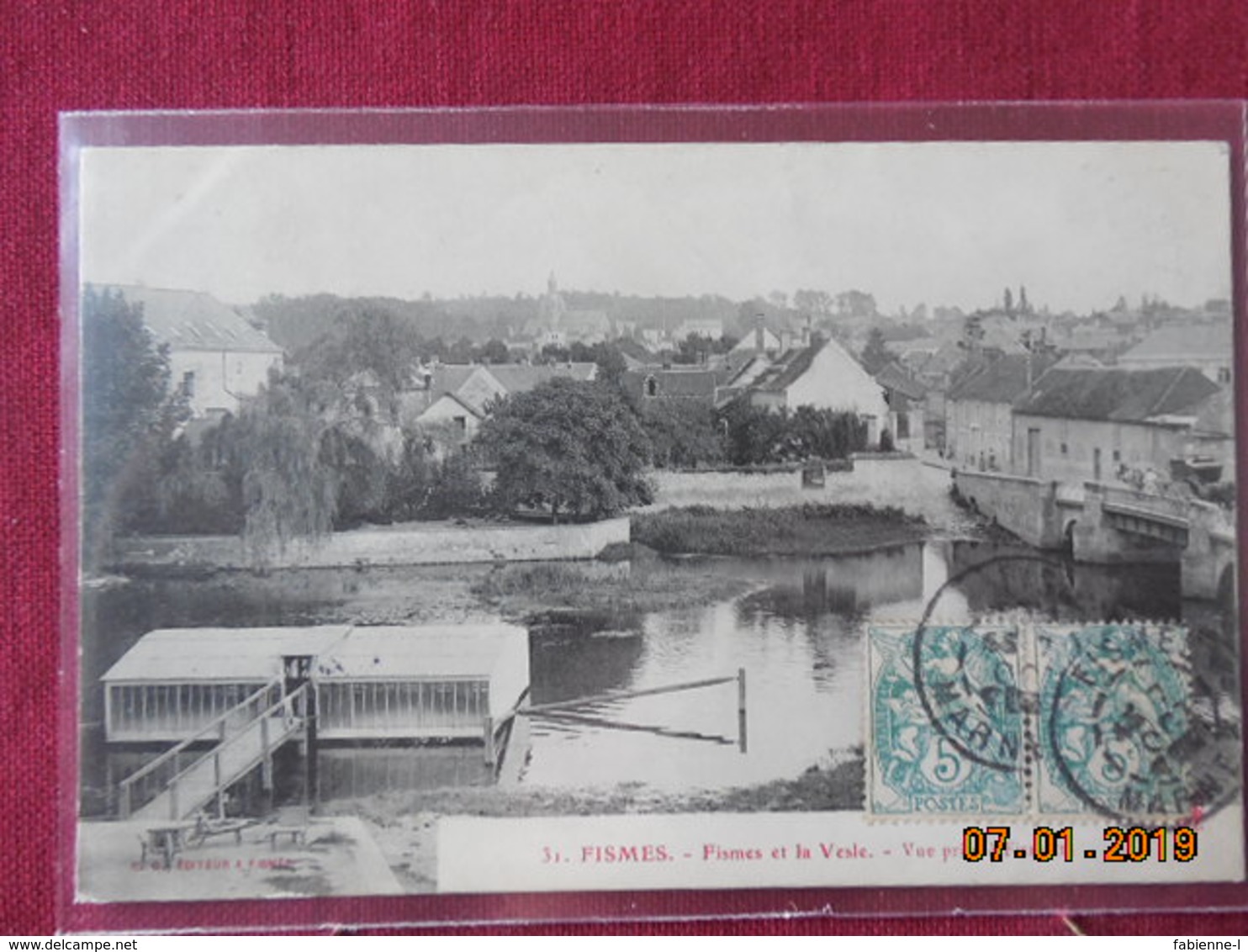 CPA - Fismes - Fismes et la Vesle - Vue prise à Fismette