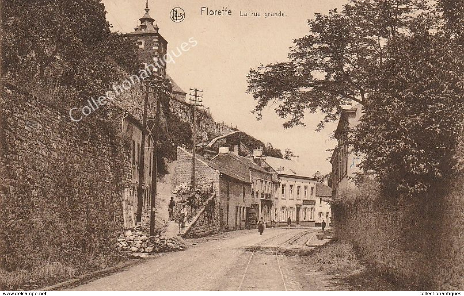 CPA Floreffe - la rue Grande -  Non circulée - Divisée - TTB - Animée