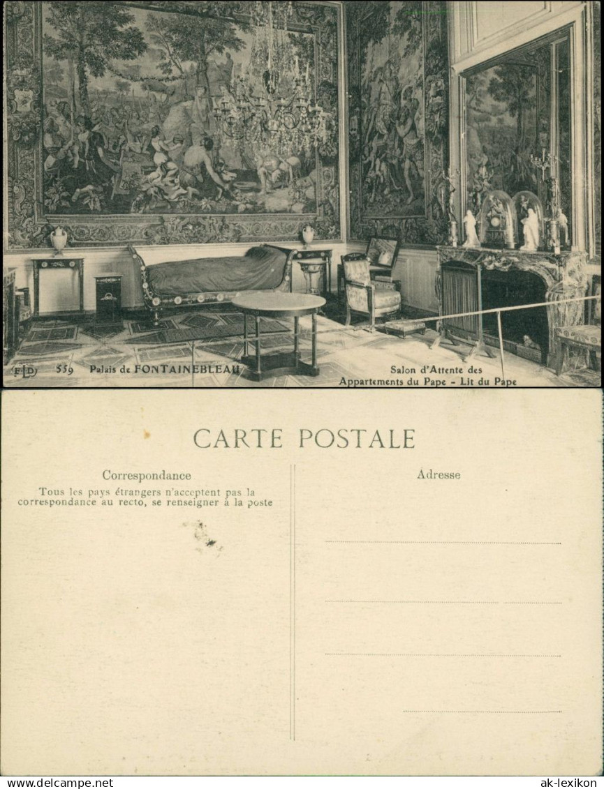 CPA Fontainebleau Schloss Fontainebleau - Appartemente du Pape 1912