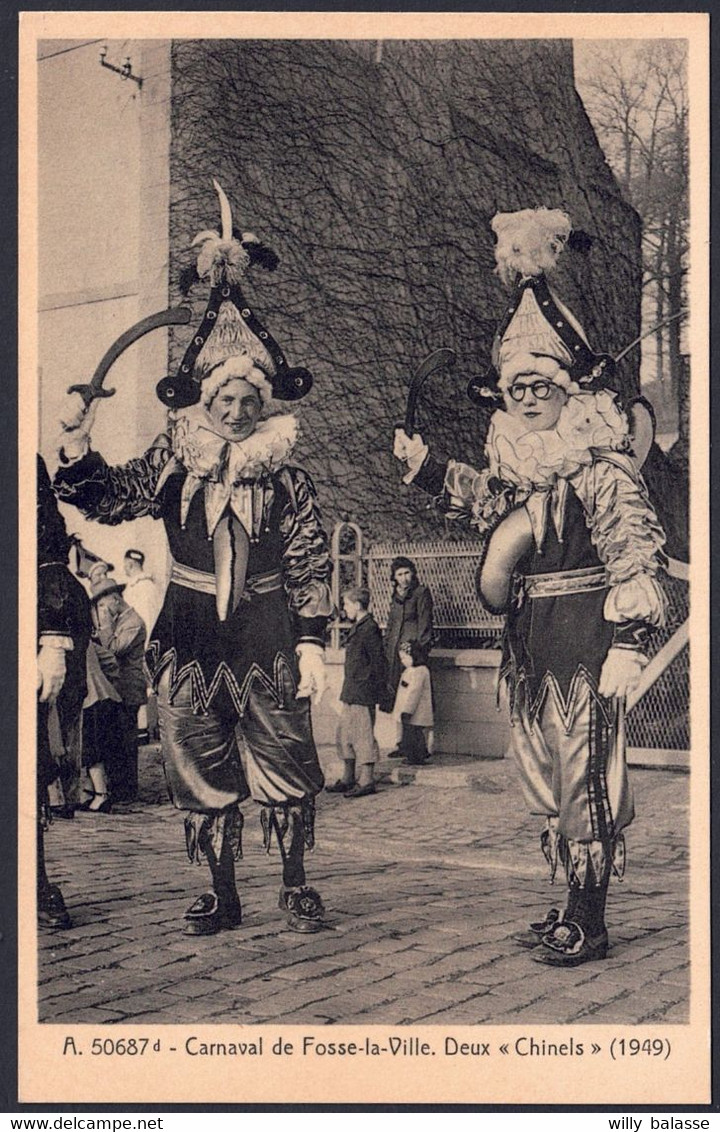 +++ CPA - FOSSES LA VILLE - Carnaval - Deux Chinels - Folklore - 1949   //