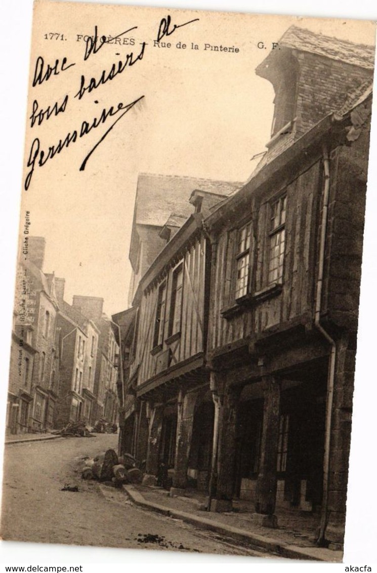 CPA FOUGERES-Rue de la Pinterie (265448)