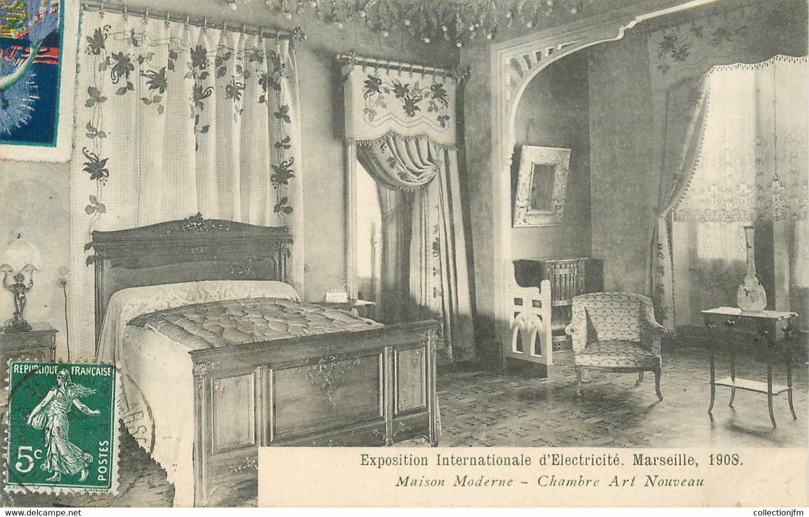 CPA FRANCE 13 "Exposition Internationale d'Electricité, Marseille 1908" / ART NOUVEAU