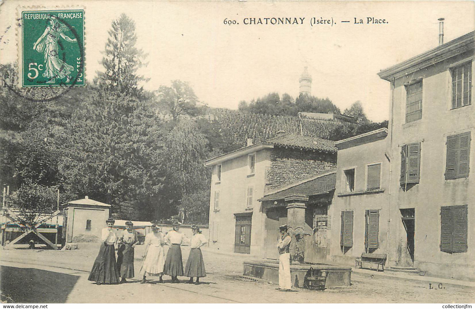 / CPA FRANCE 38 "Chatonnay, la place"