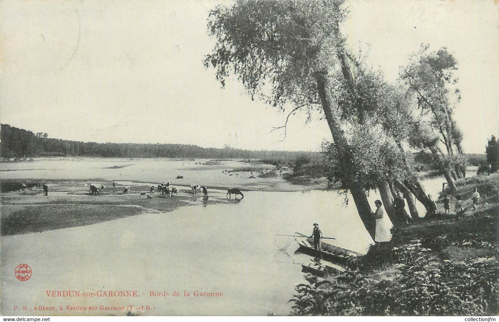 CPA FRANCE 82 "Verdun sur Garonne, Bords de la Garonne".