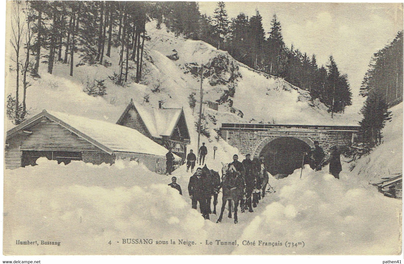 CPA FRANCE 88 VOSGES BUSSANG - Bussang sous la neige - Le Tunnel côté français