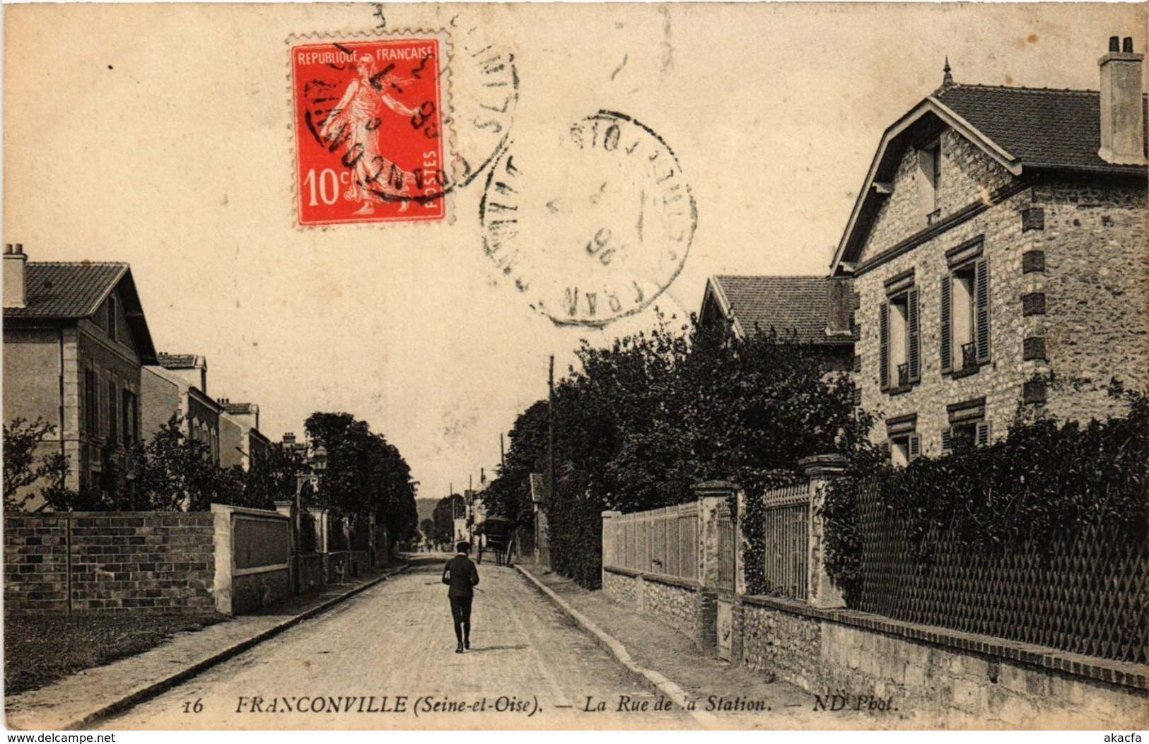 CPA FRANCONVILLE (Seine-et-OISE) - La Rue de la Station (290910)