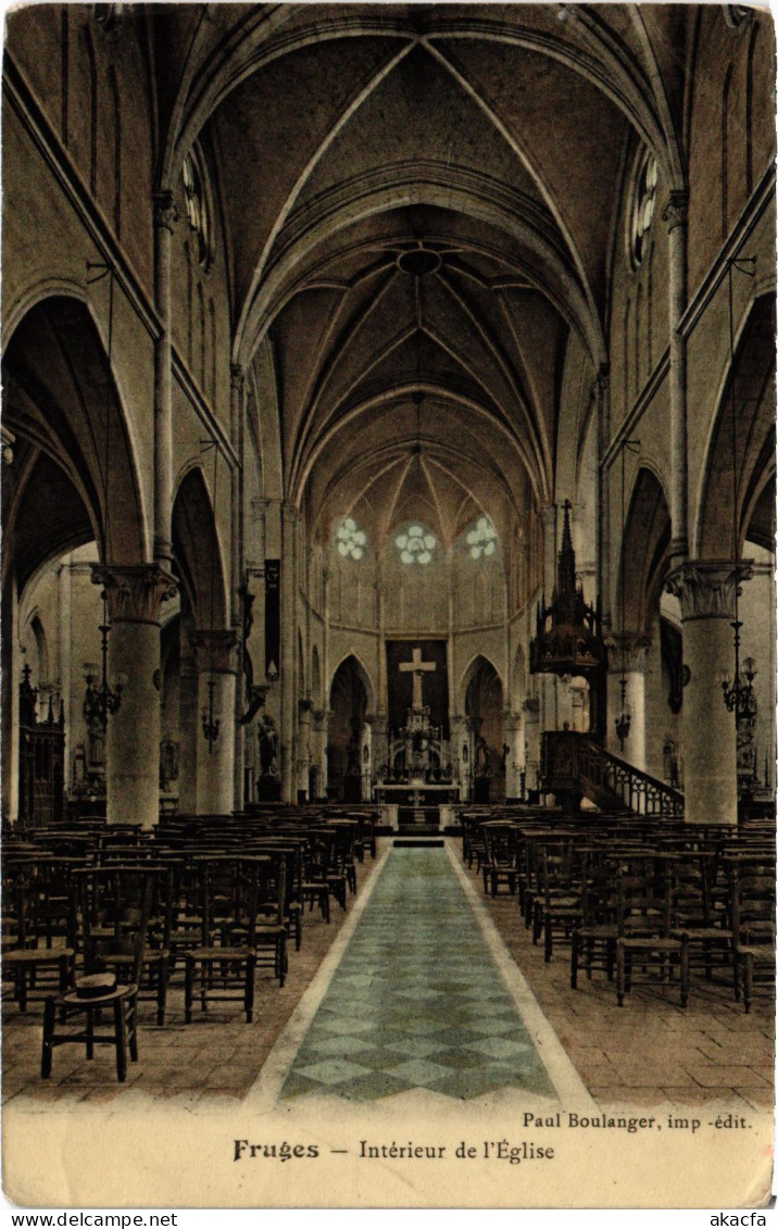 CPA Fruges Eglise interieur (1278692)