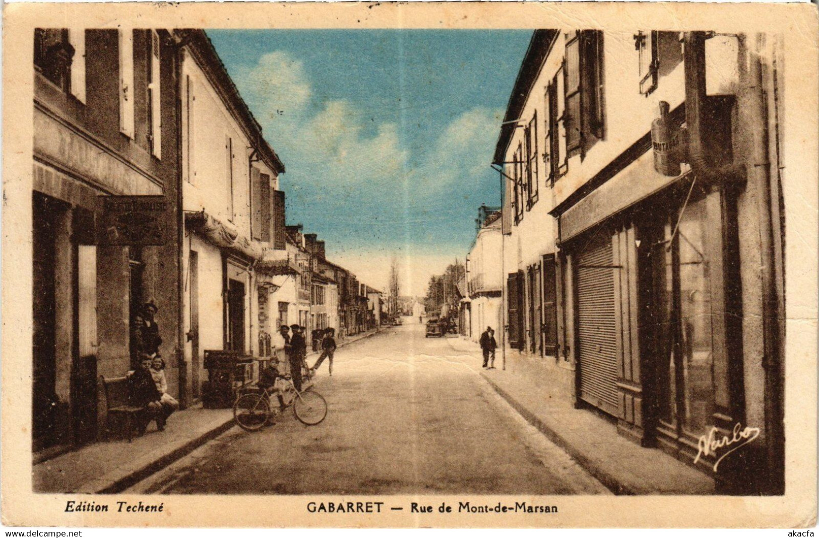 CPA Gabarret Rue de la mont-de-Marsan (1275250)