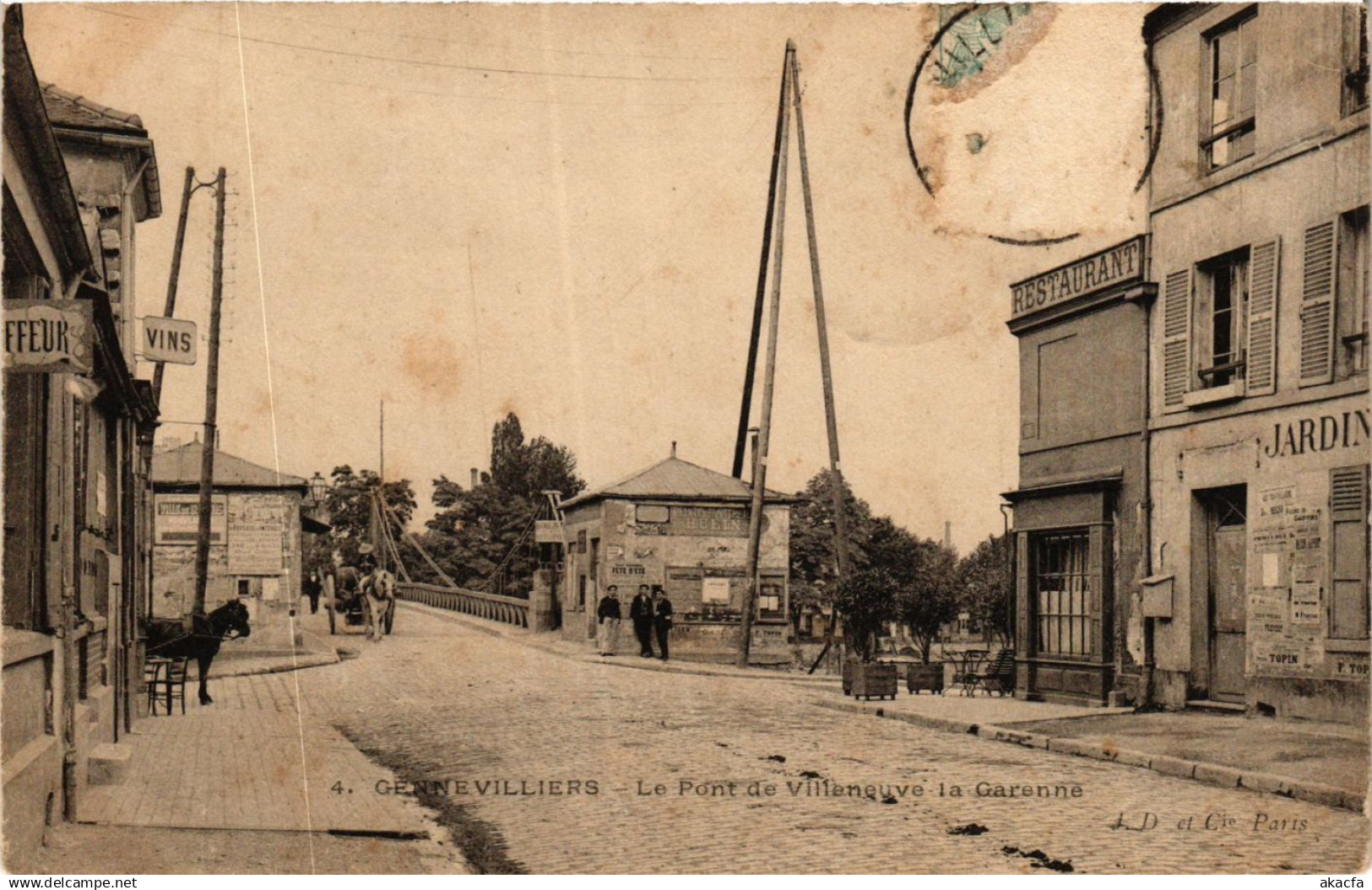 CPA GENNEVILLIERS Le Pont de Villeneuce la Garenne (412920)