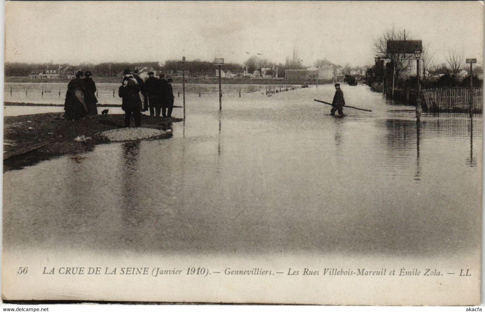 CPA GENNEVILLIERS - Les Rues Villebois-Mareuil & Émile Zole LL. (63092)