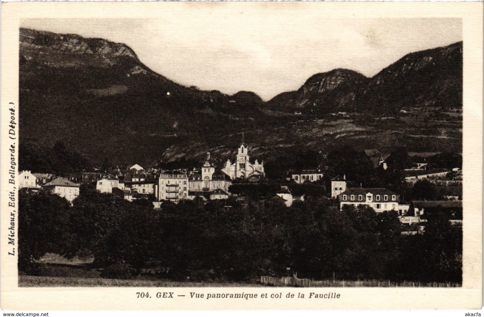 CPA GEX - vue panoramique et col de la Faucille (89251)