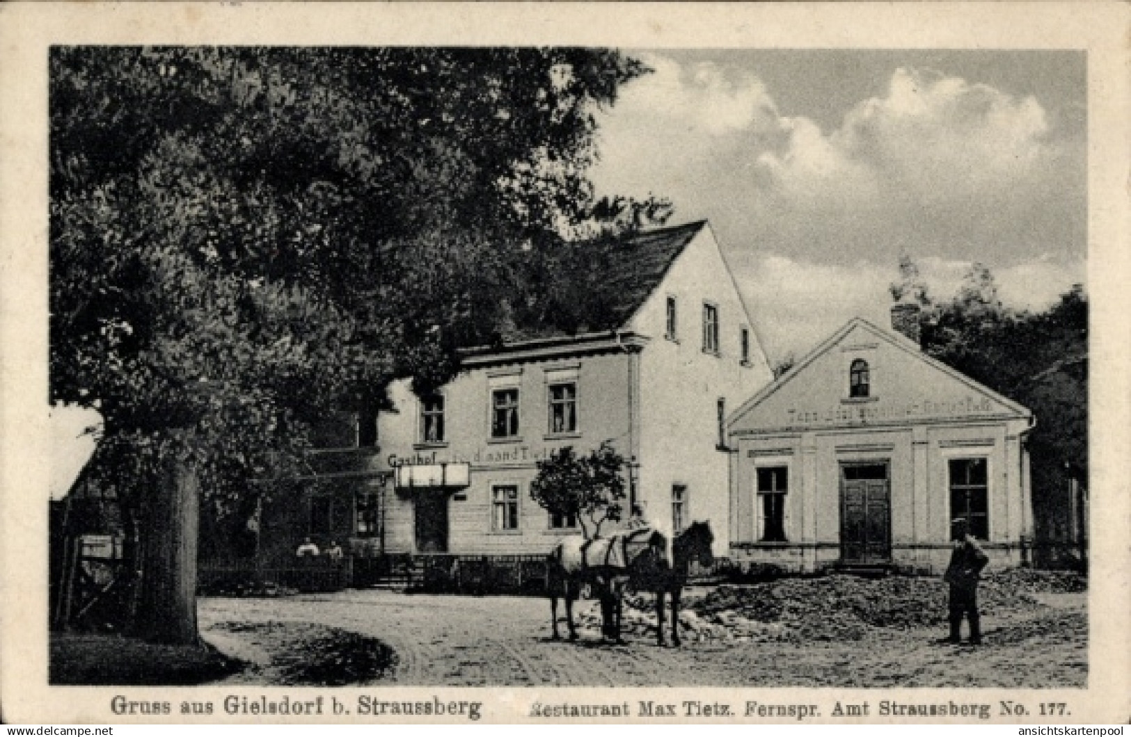 CPA Gielsdorf Altlandsberg in der Mark, Restaurant Max Tietz