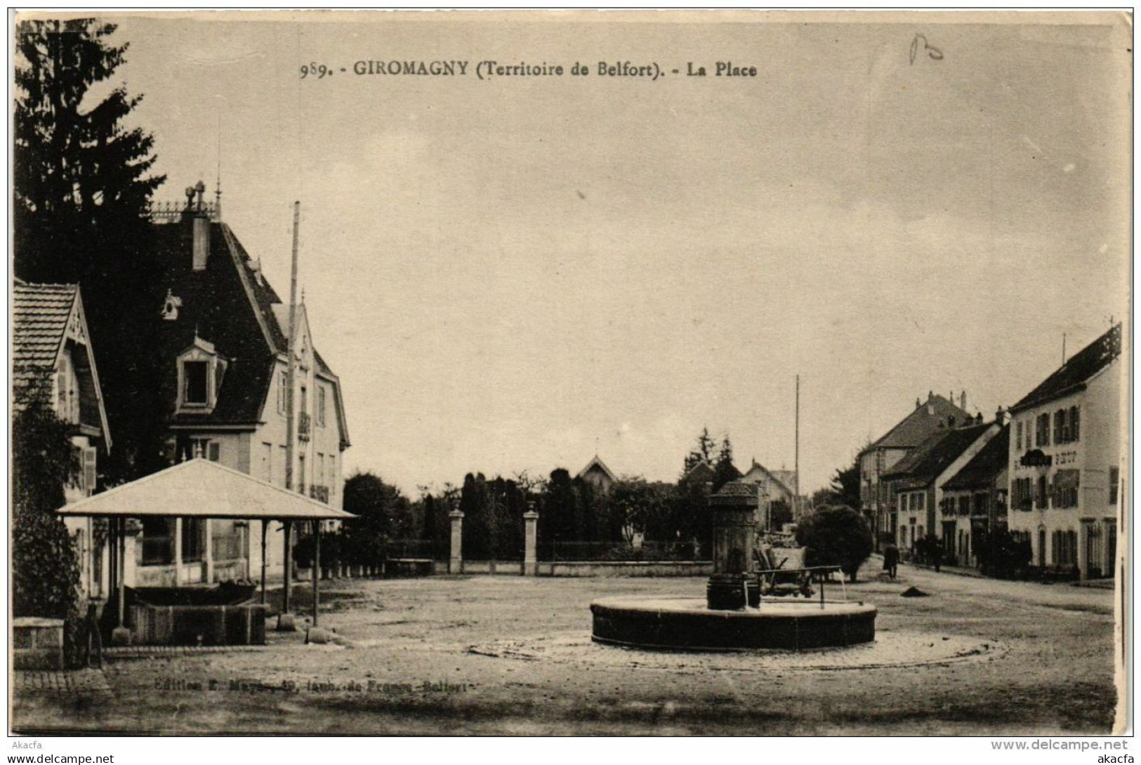 CPA GIROMAGNY La Place (722586)