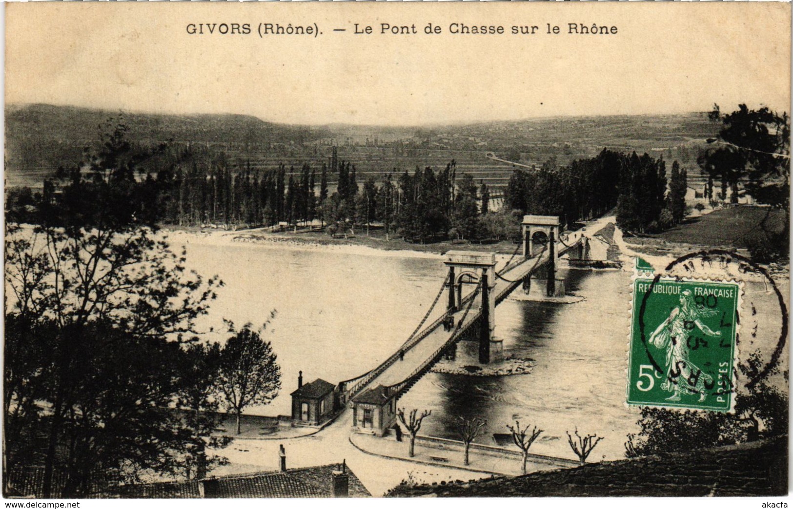 CPA GIVORS Le Pont de Chasse Rhone (102102)