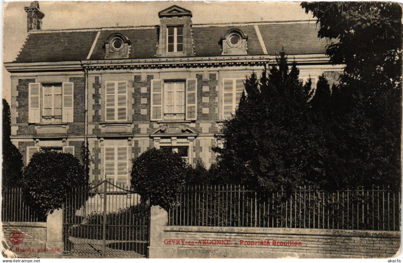 CPA GIVRY-en-ARGONNE Propriete Brouillon (491253)