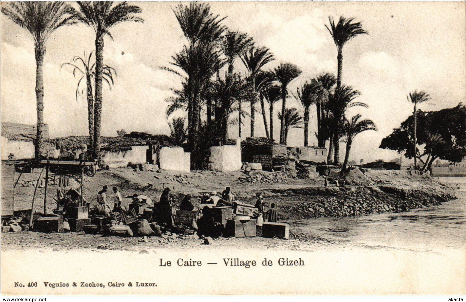 CPA GIZEH Village Scene EGYPT (1324517)