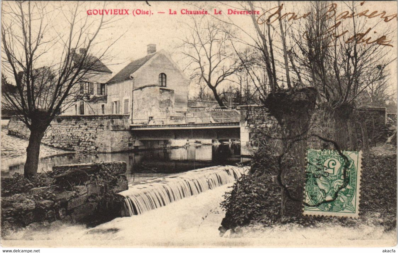 CPA GOUVIEUX - La Chaussée Le Deversoire (130799)