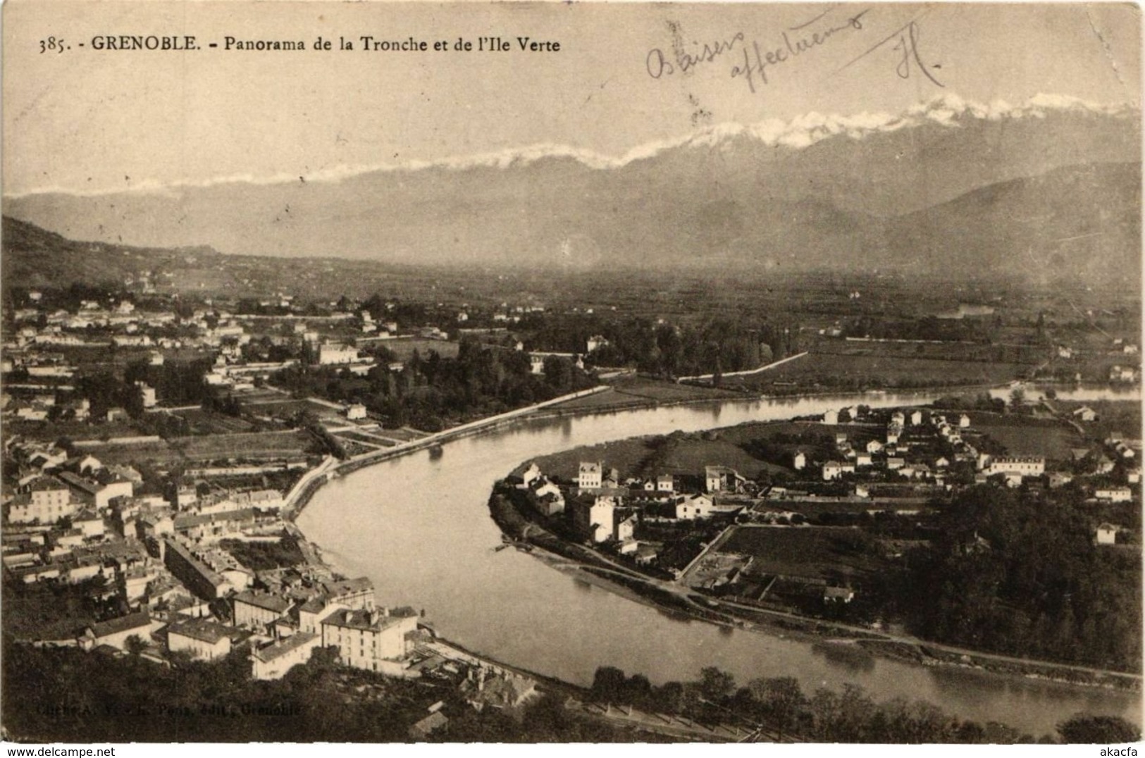 CPA GRENOBLE - Panorama de la TRONCHE et de l'Ile Verte (273222)