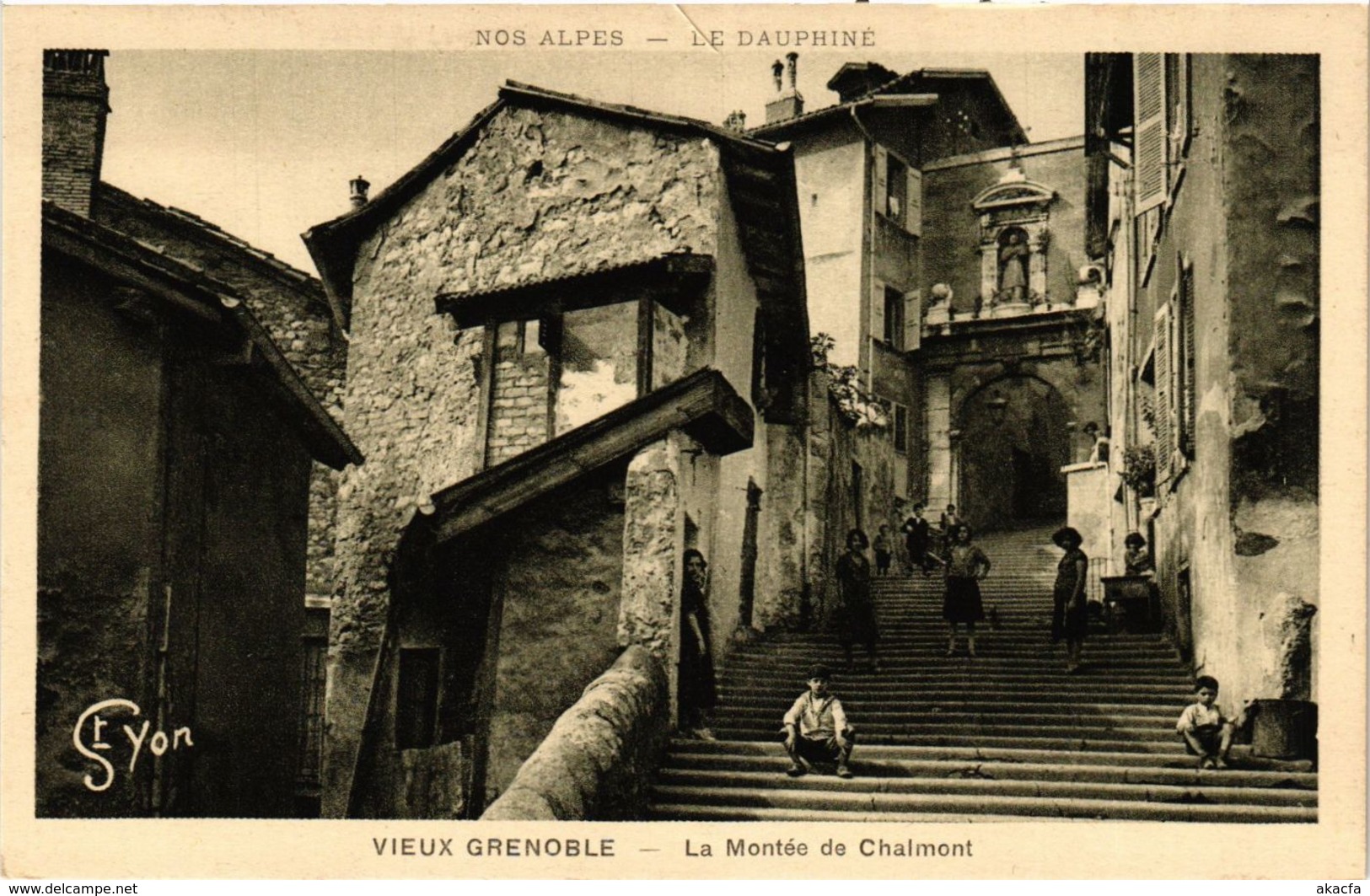 CPA Grenoble - Vieux Grenoble - La Montee de Chalmont FRANCE (961382)