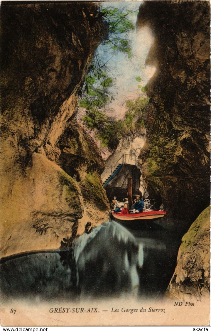 CPA GRESY-sur-AIX - Les Gorges du SIERROZ (351871)