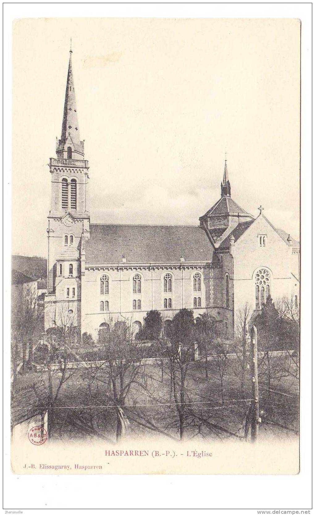 CPA - HASPARREN - L´église