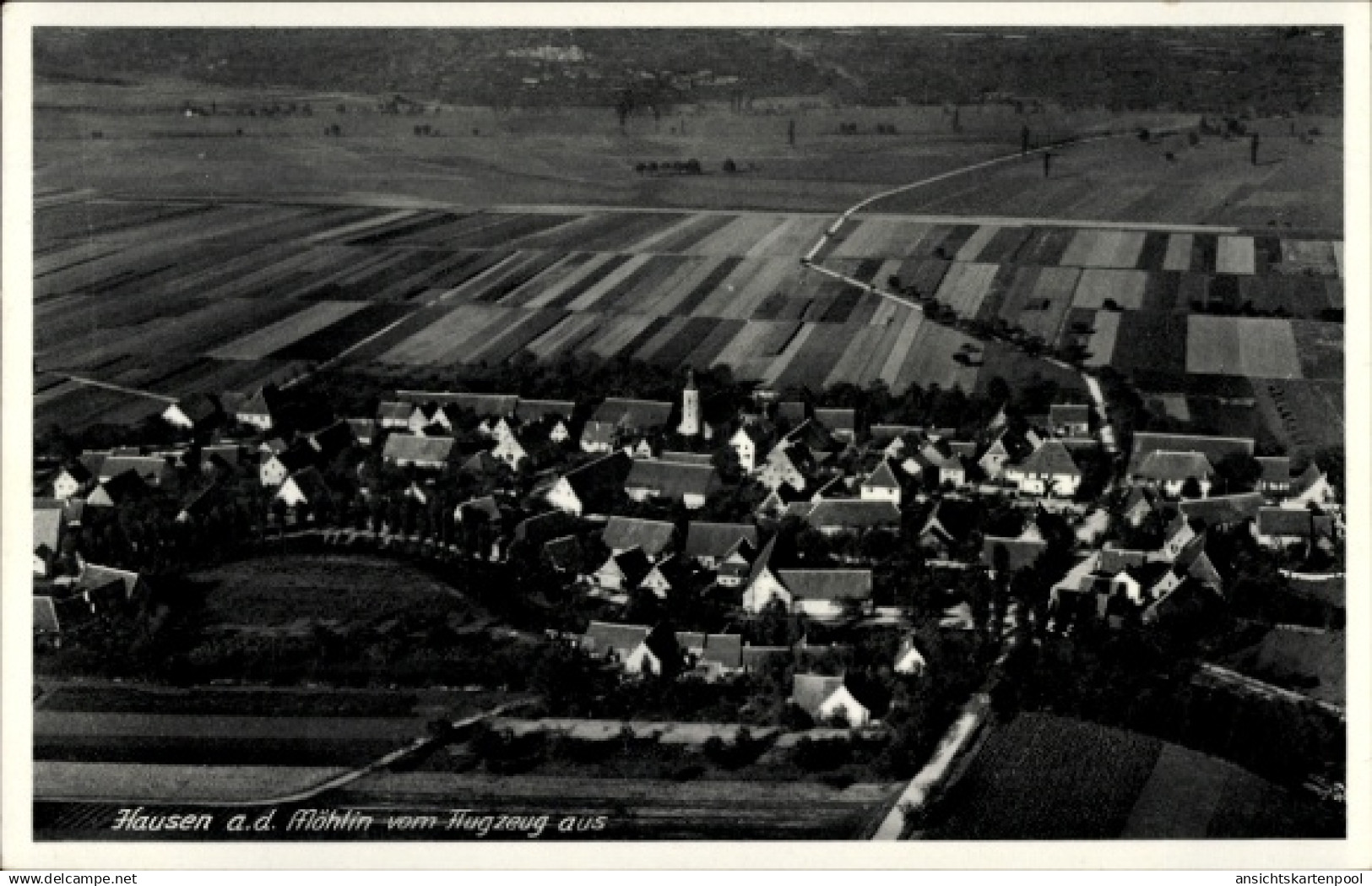 CPA Hausen an der Möhlin Bad Krozingen im Breisgau Schwarzwald, Fliegeraufnahme