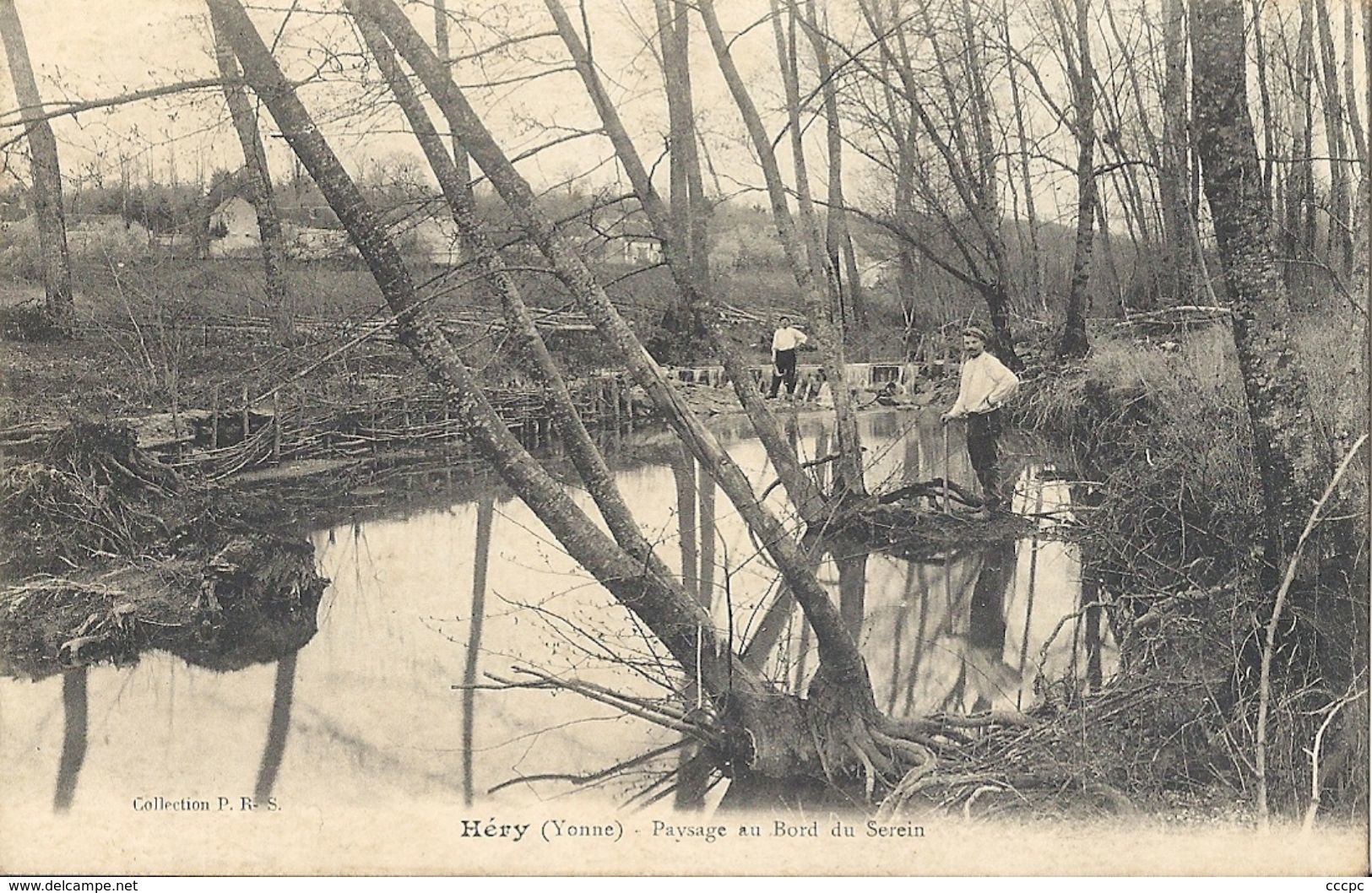 CPA Héry Paysage au bord du Serein