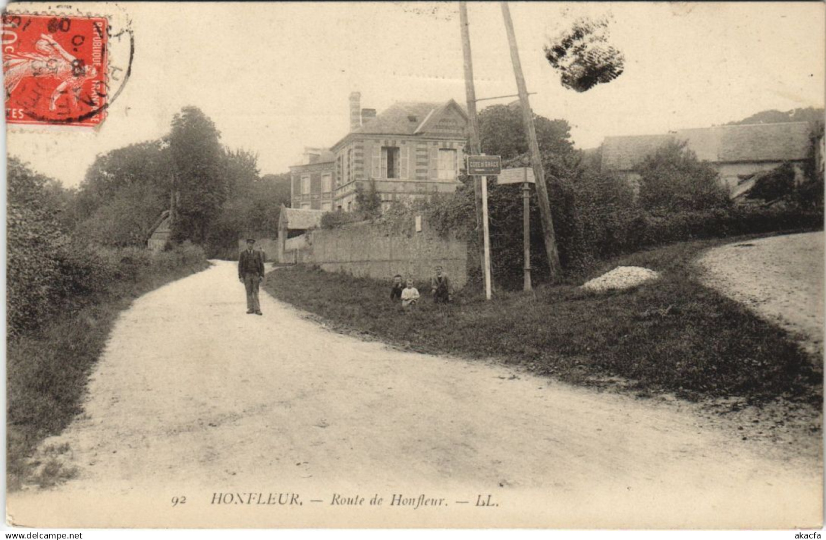 CPA HONFLEUR Route de Honfleur (1224831)